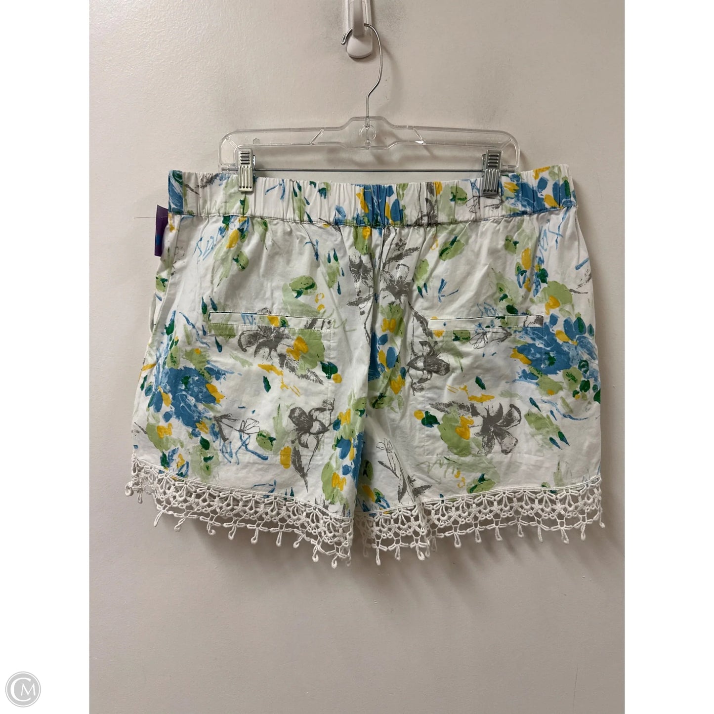 Shorts By Anthropologie In Blue & White, Size: 16
