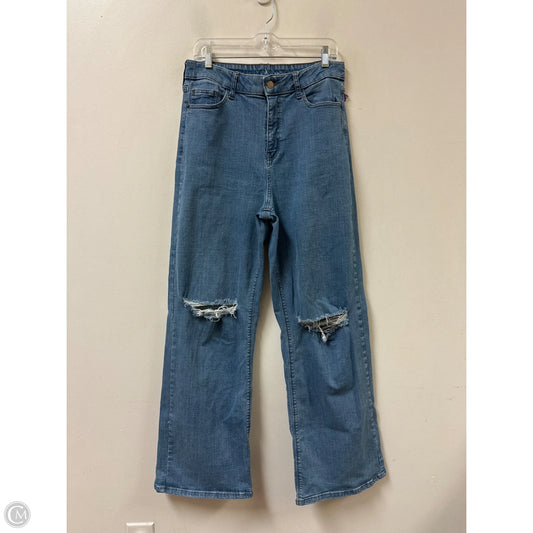 Jeans Wide Leg By New York And Co In Blue Denim, Size: 14