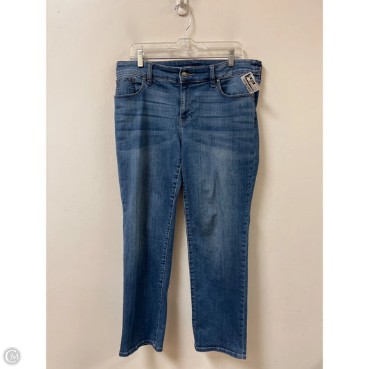 Jeans Straight By Chicos In Blue Denim, Size: 12