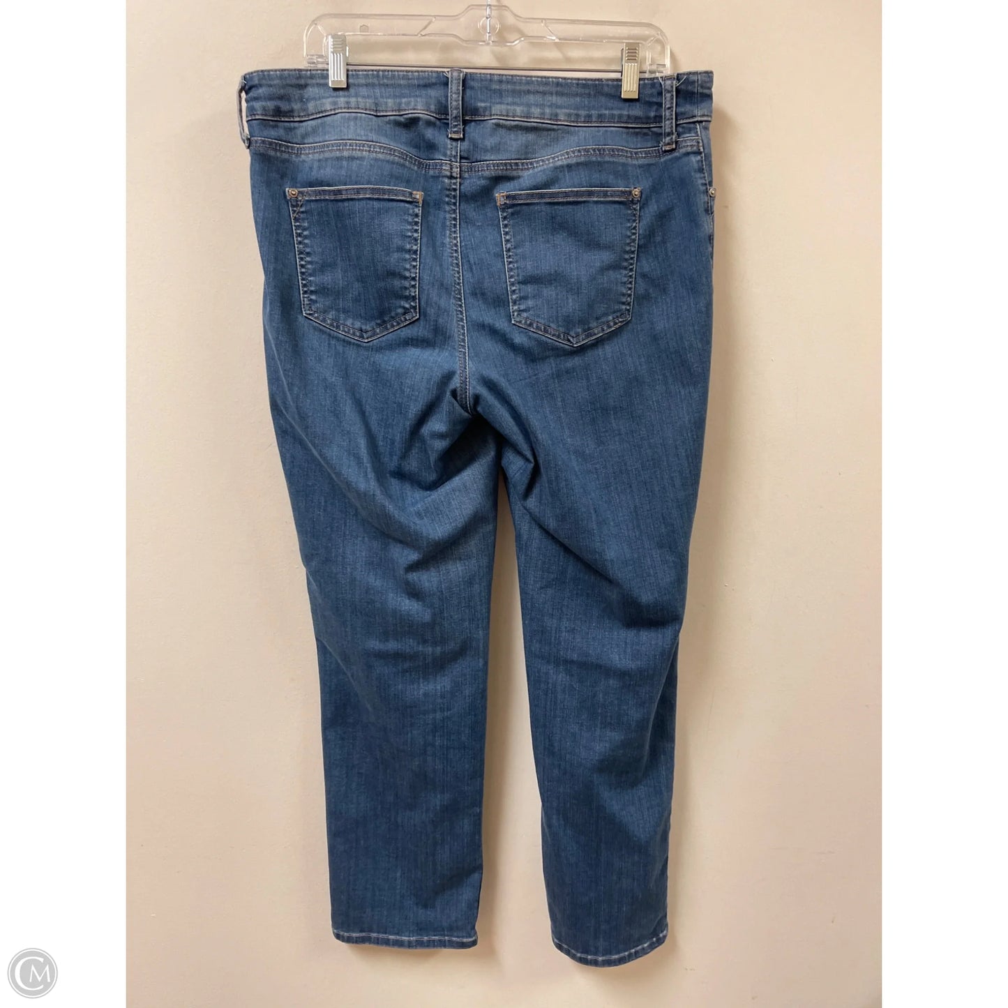 Jeans Straight By Chicos In Blue Denim, Size: 12