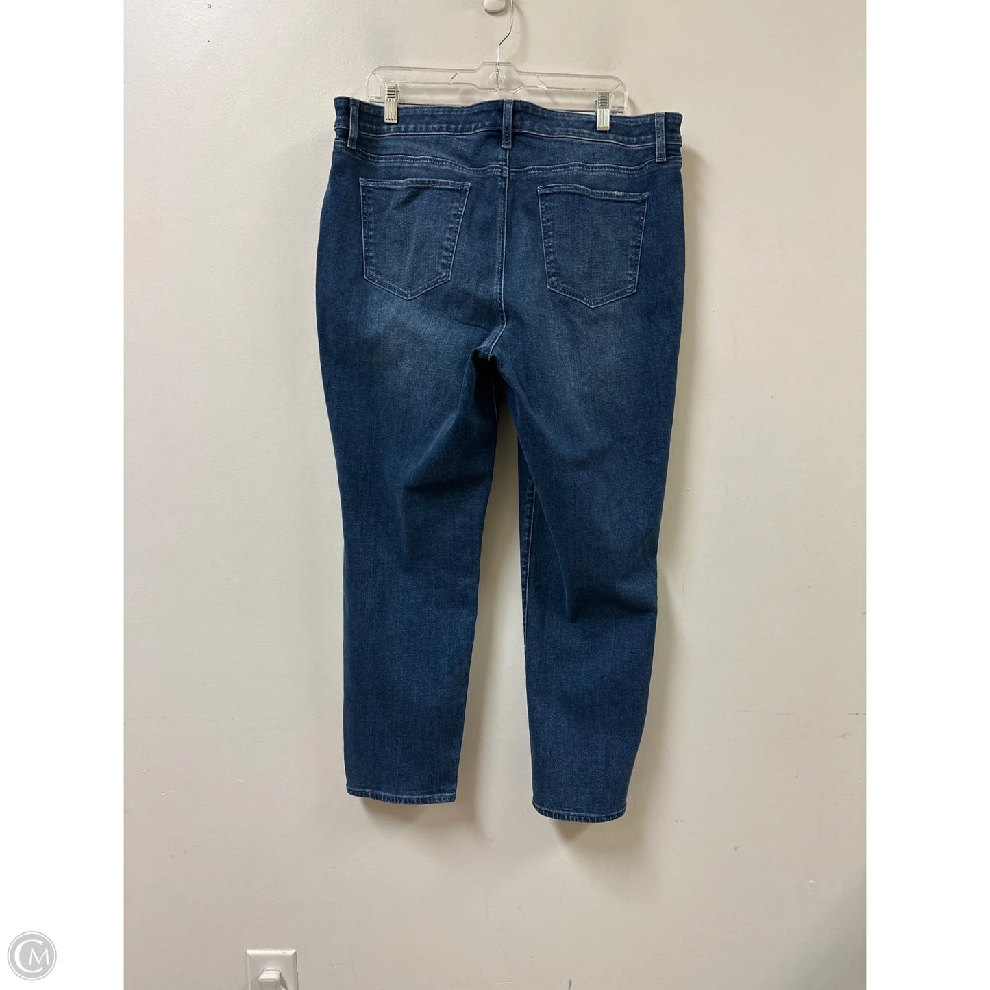 Jeans Straight By Talbots In Blue Denim, Size: 16