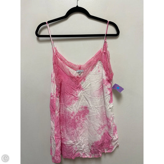 Top Sleeveless By White Birch In Pink & White, Size: Xl