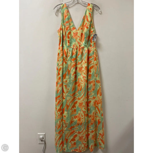 Dress Casual Maxi By Like Love In Green & Yellow, Size: L