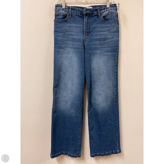 Jeans Flared By Crown And Ivy In Blue Denim, Size: 8