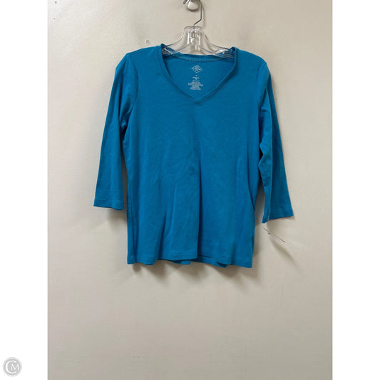 Top Long Sleeve By St Johns Bay In Blue, Size: M