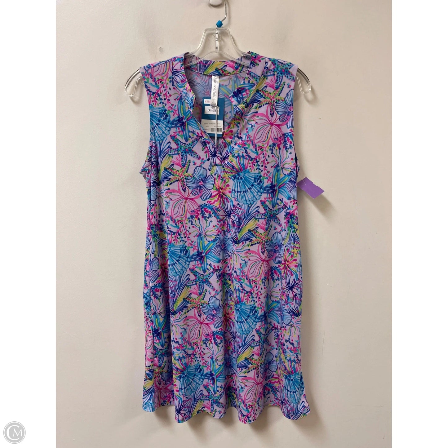 Dress Casual Short By Dear Scarlett In Blue & Purple, Size: S