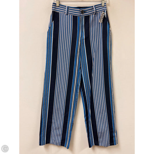 Pants Wide Leg By Loft In Blue & White, Size: 0