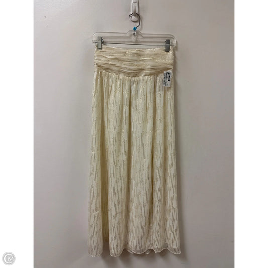 Skirt Maxi By White House Black Market In Gold & White, Size: 2