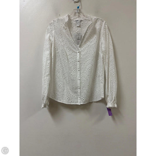 Blouse Long Sleeve By White House Black Market In White, Size: Xs