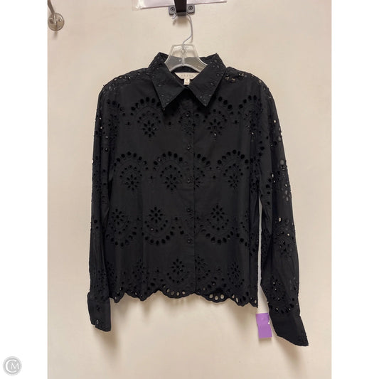 Blouse Long Sleeve By Adiva In Black, Size: M