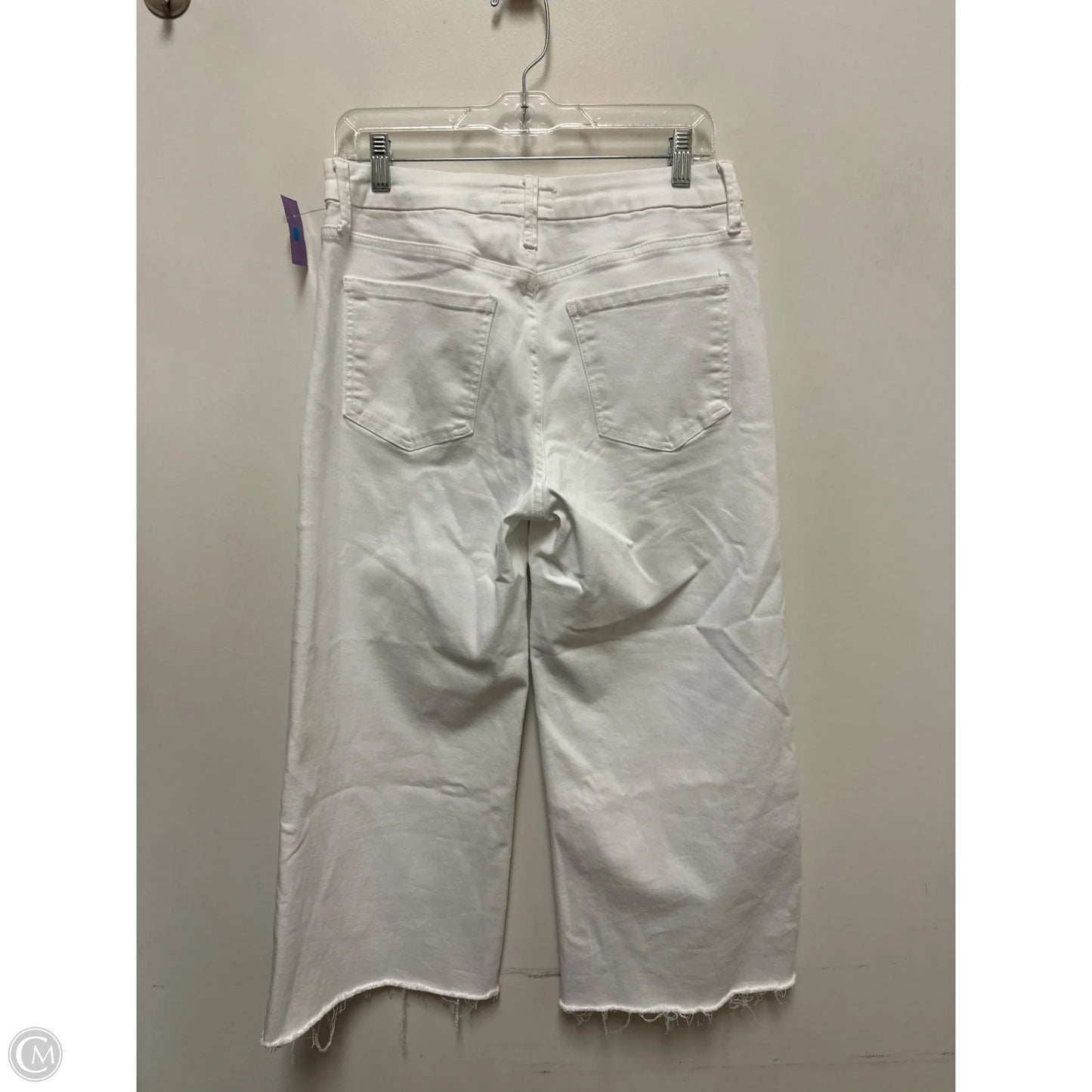 Jeans Wide Leg By Kut In White Denim, Size: 8