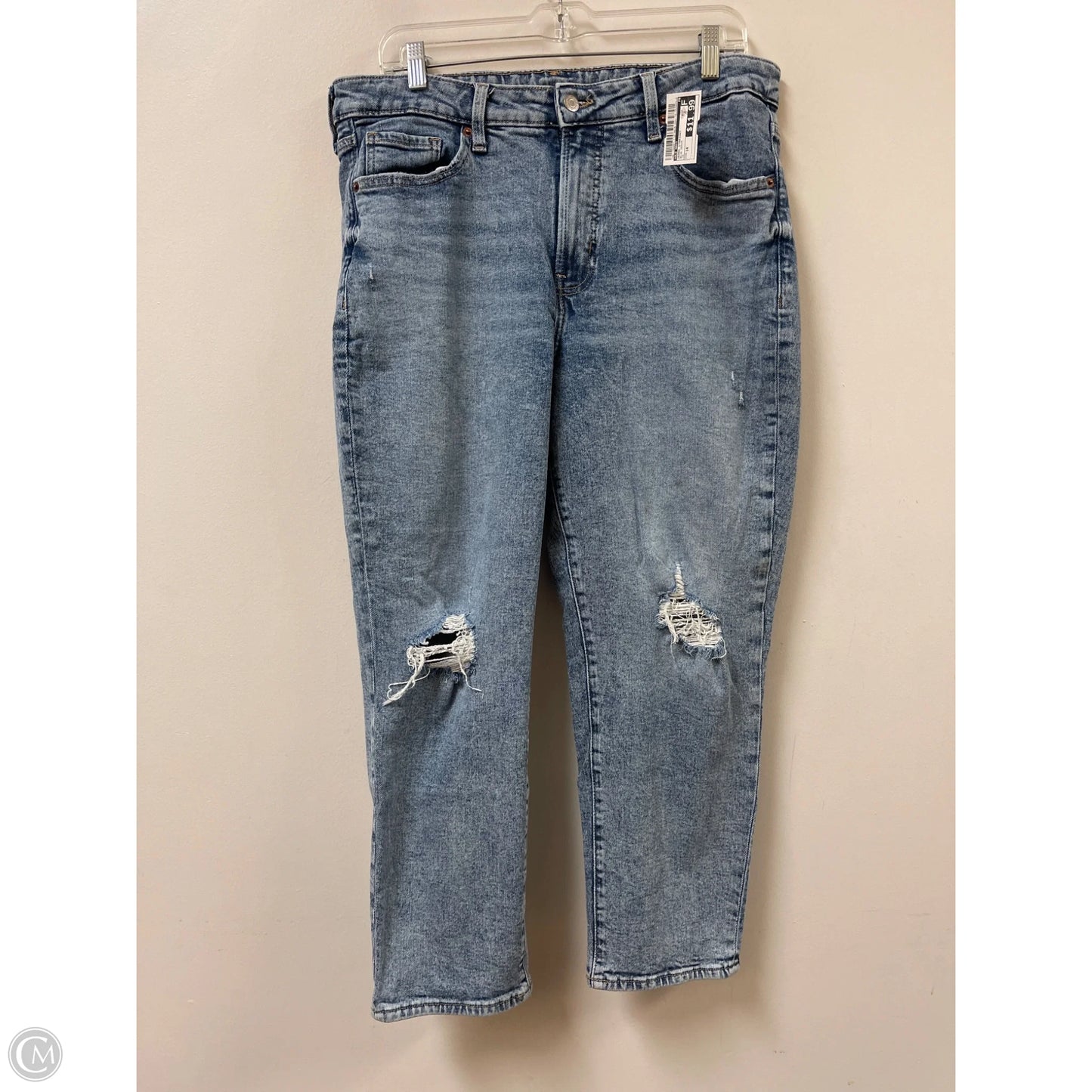 Jeans Straight By Old Navy In Blue Denim, Size: 14