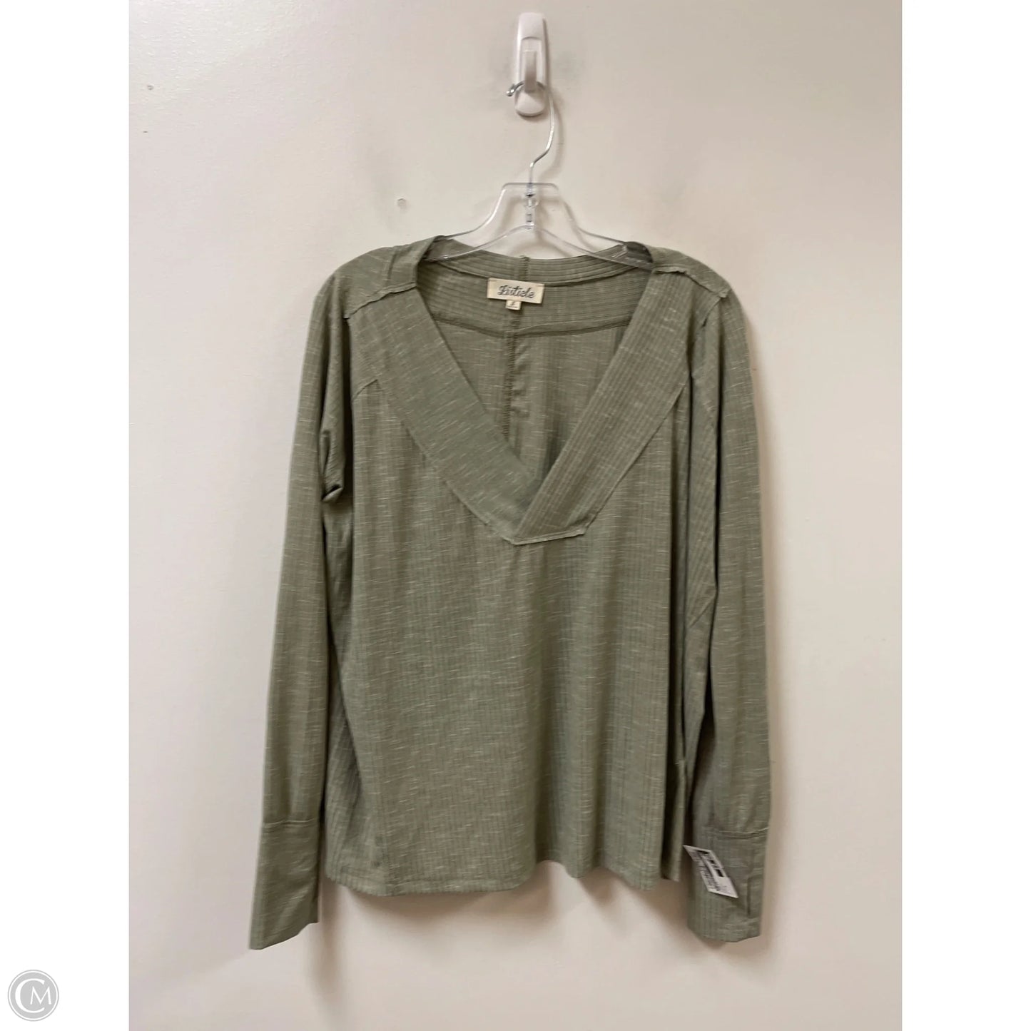 Top Long Sleeve By Listicle In Green, Size: S