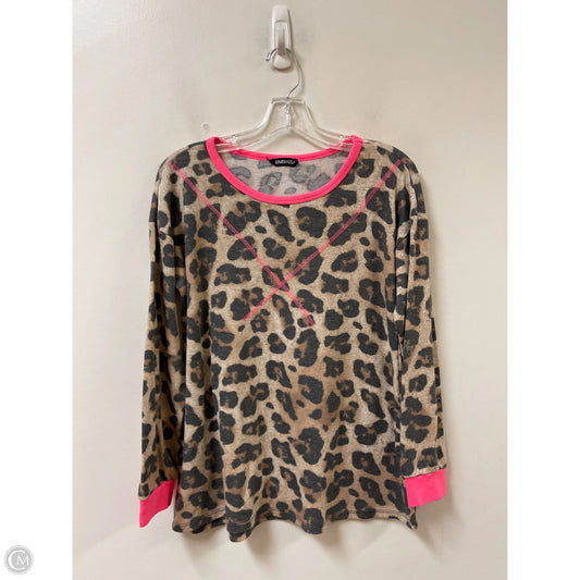 Top Long Sleeve By Heimish Usa In Animal Print, Size: M