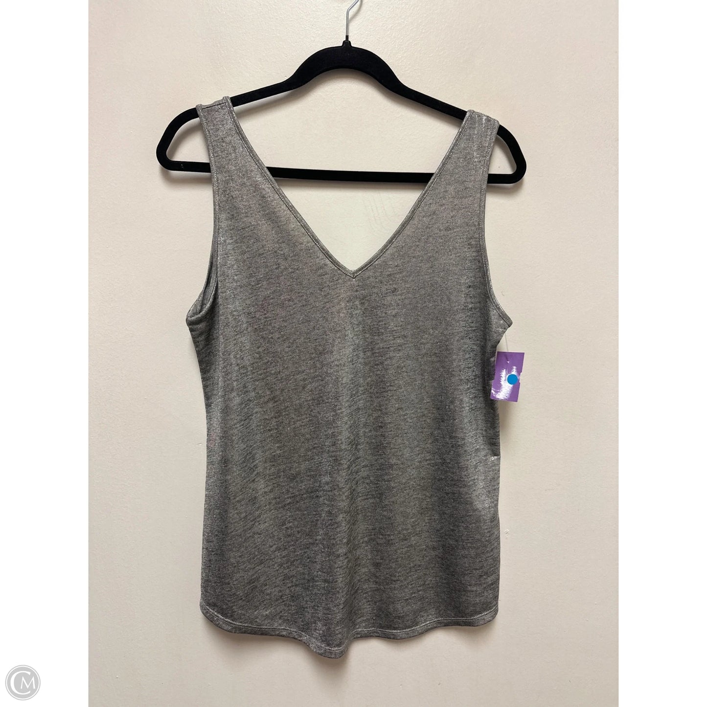 Top Sleeveless By Clothes Mentor In Silver, Size: M