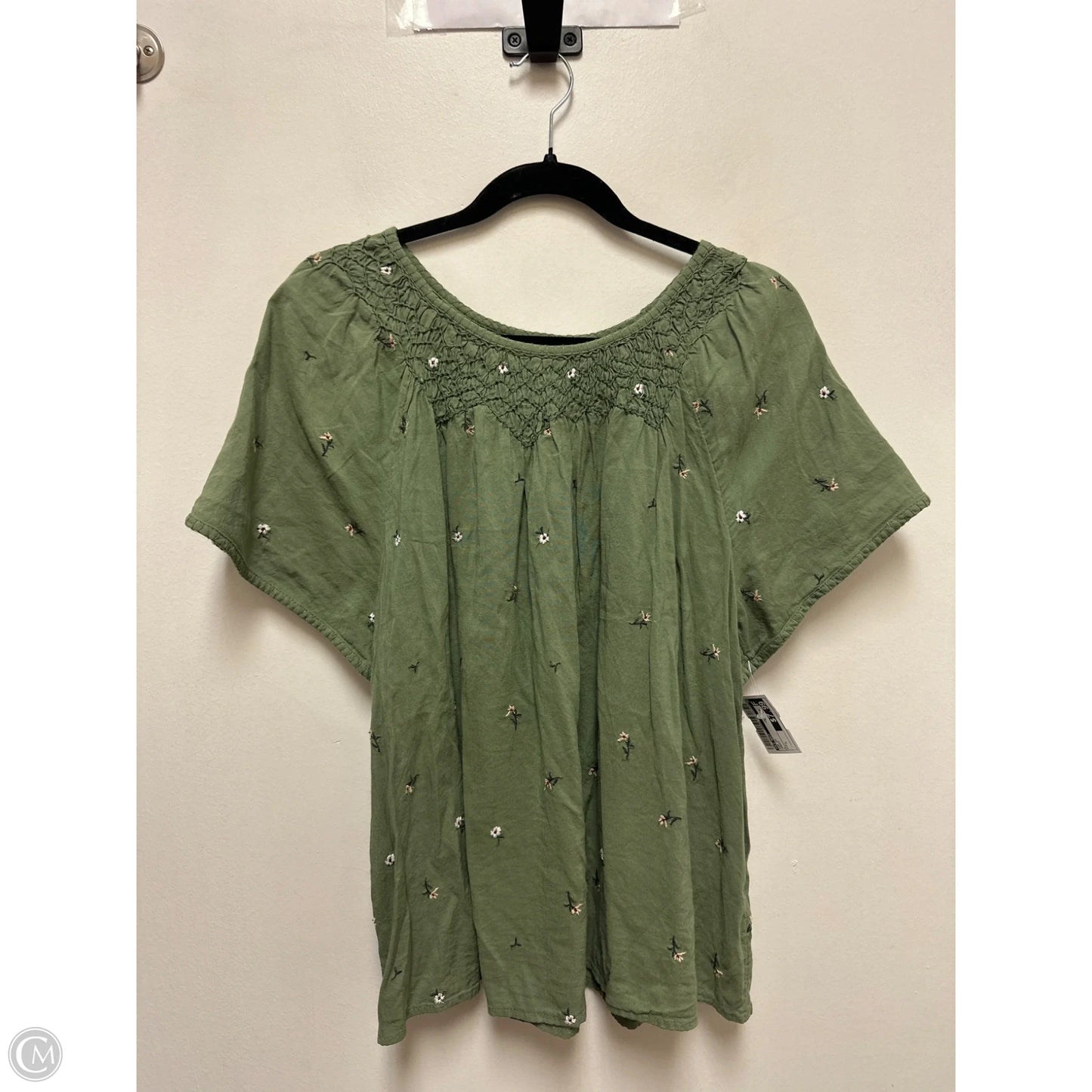 Top Short Sleeve By Old Navy In Green, Size: L