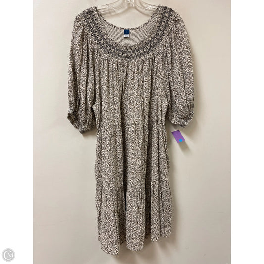 Dress Casual Short By Old Navy In Brown & White, Size: Xl