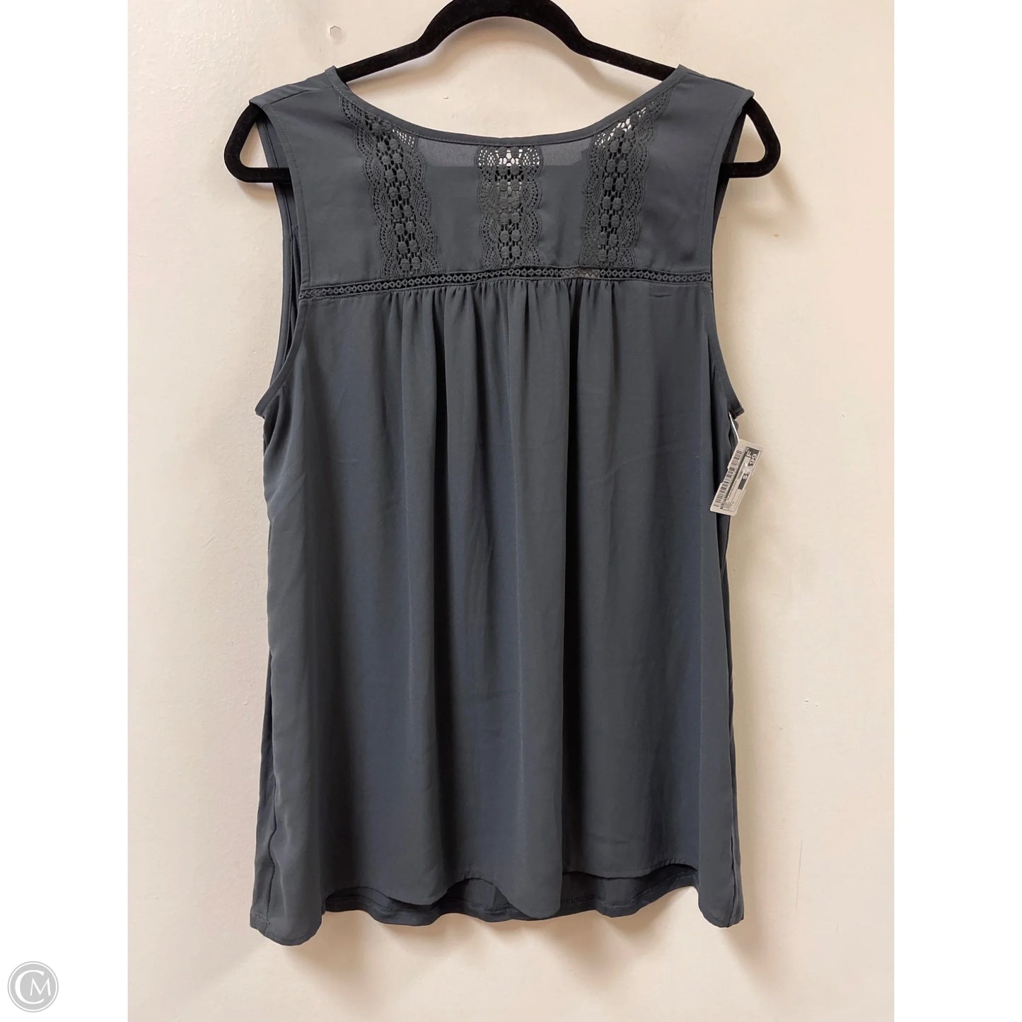 Top Sleeveless By Loft In Grey, Size: L