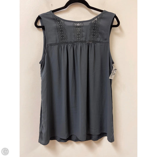 Top Sleeveless By Loft In Grey, Size: L
