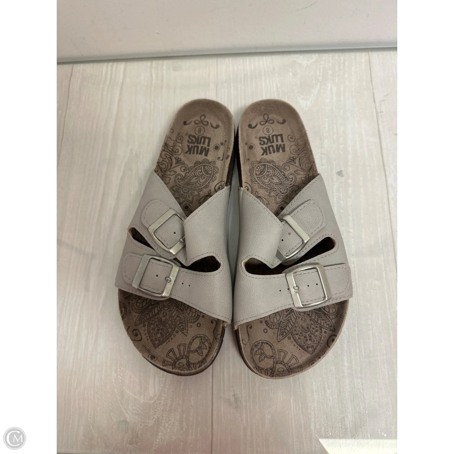 Sandals Flats By Muk Luks In Grey, Size: 8