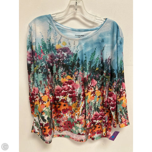 Top Long Sleeve By Allison Daley In Multi-colored, Size: Xlp