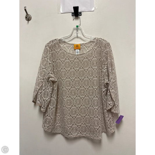 Top Long Sleeve By Ruby Rd In Cream, Size: Xlp