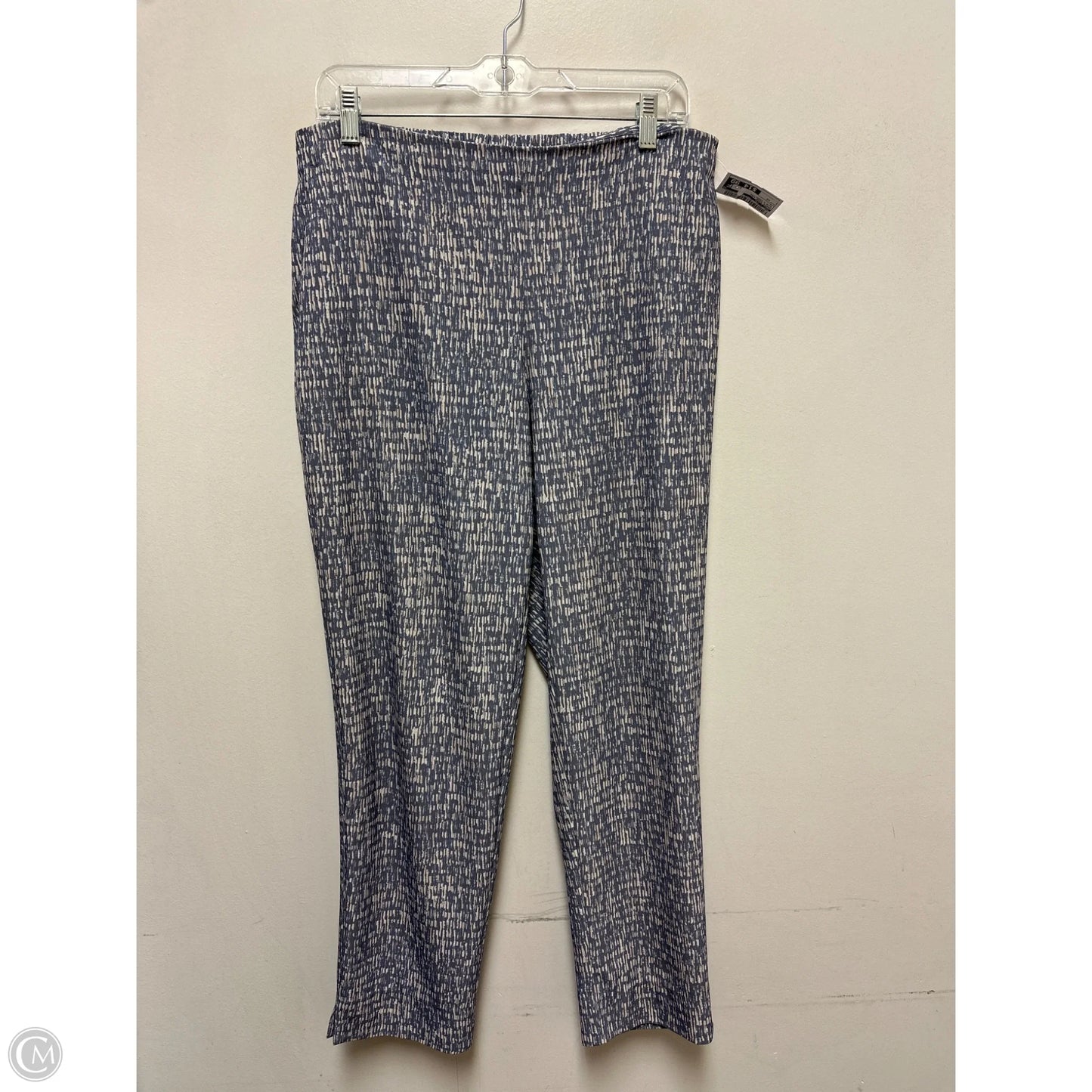 Pants Wide Leg By Nic + Zoe In Blue & Cream, Size: 12