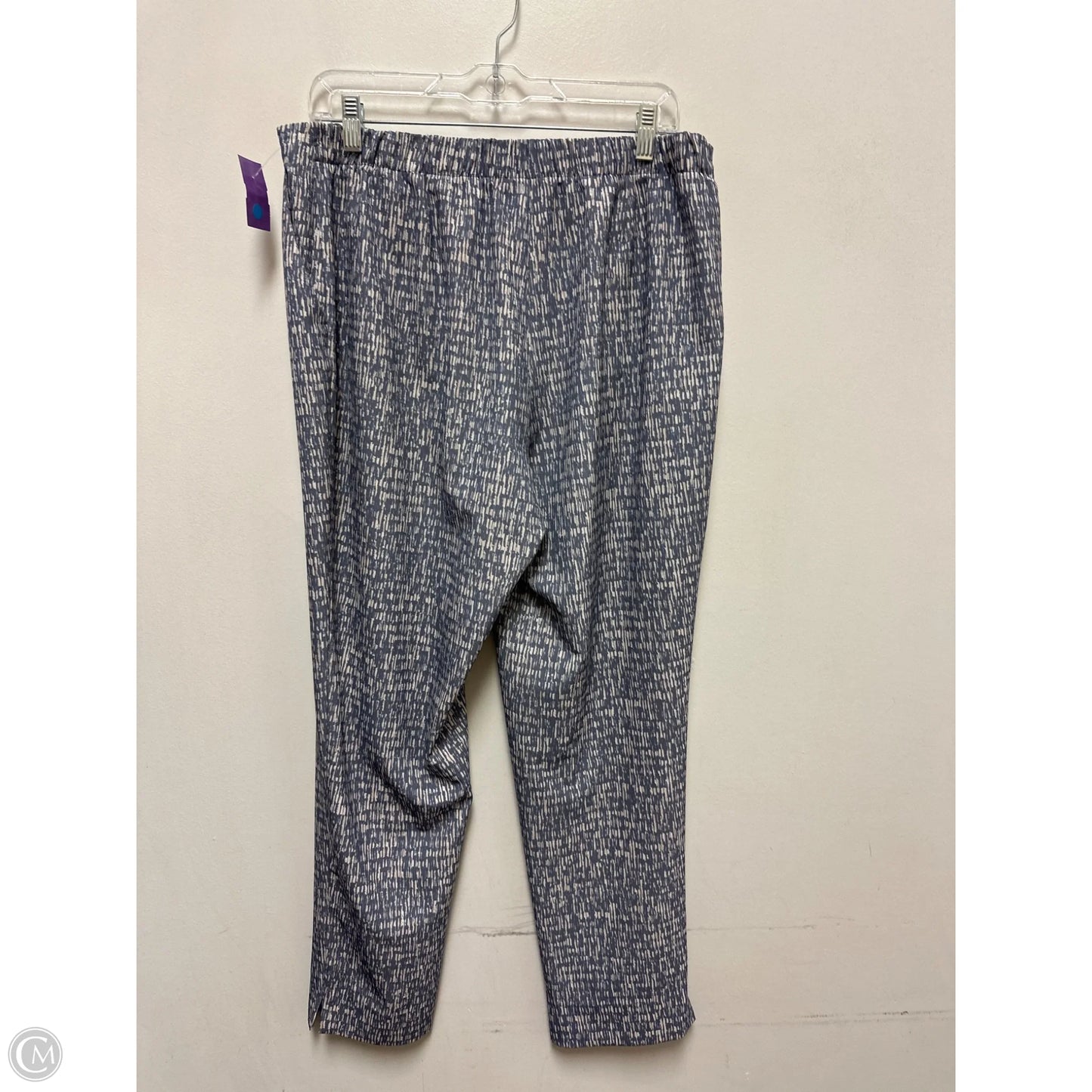 Pants Wide Leg By Nic + Zoe In Blue & Cream, Size: 12