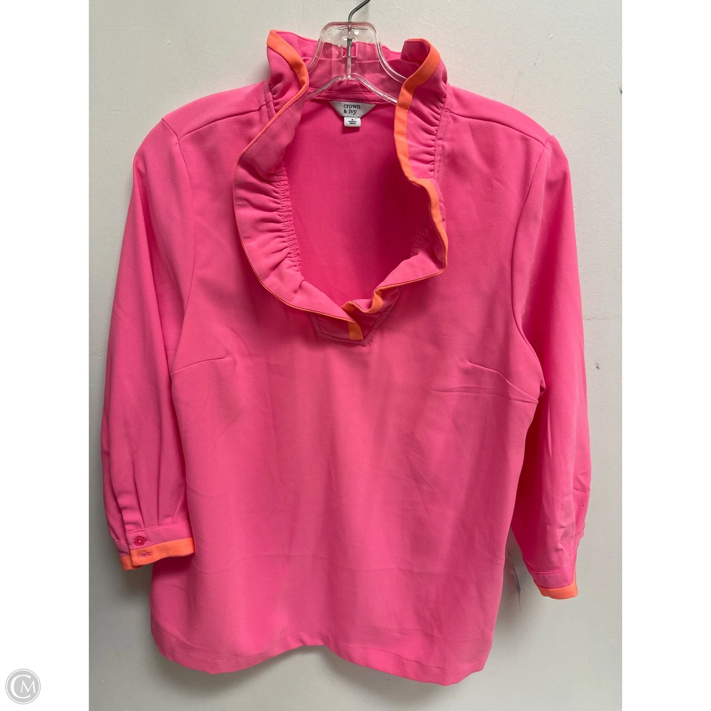 Top Long Sleeve By Crown And Ivy In Pink, Size: S