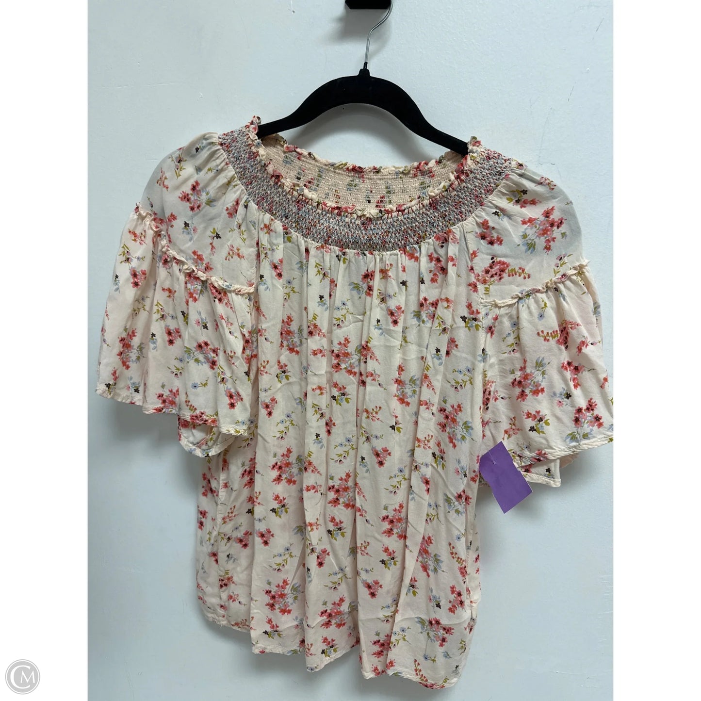 Top Short Sleeve By Clothes Mentor In Floral Print, Size: Xs