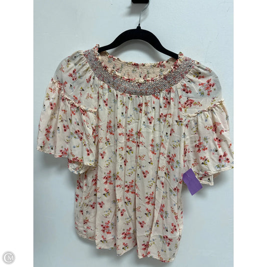 Top Short Sleeve By Clothes Mentor In Floral Print, Size: Xs