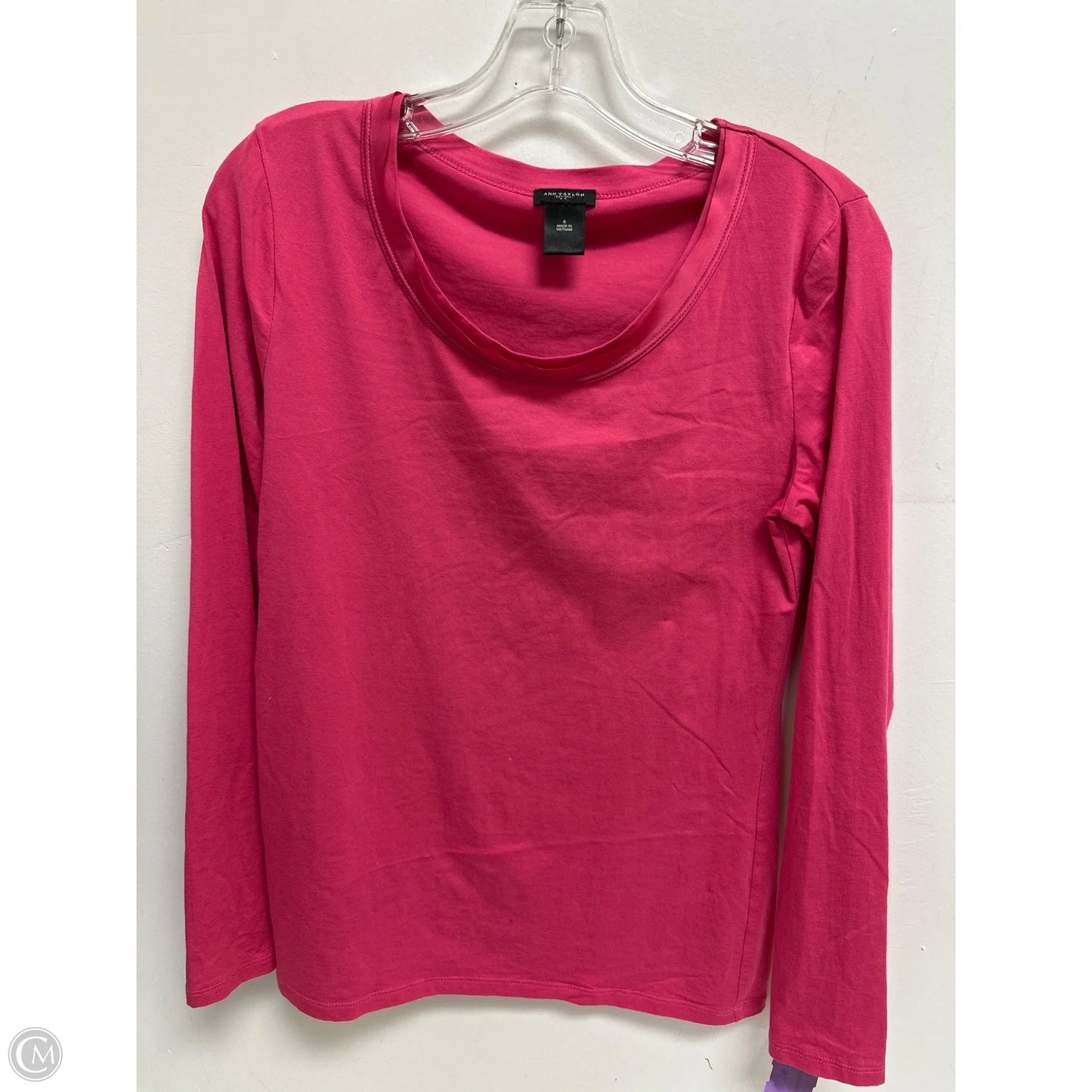 Top Long Sleeve By Ann Taylor In Pink, Size: S