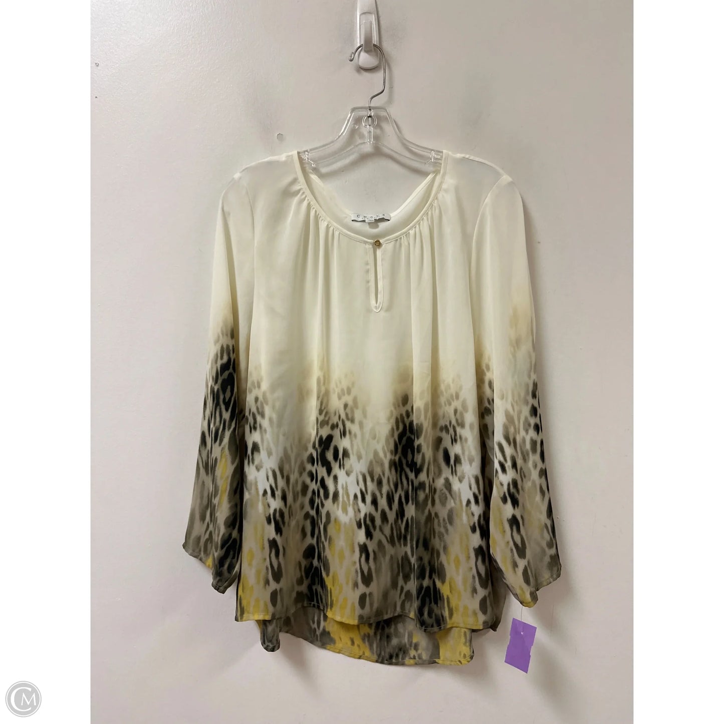 Top Long Sleeve By Chaus In Animal Print, Size: Xl
