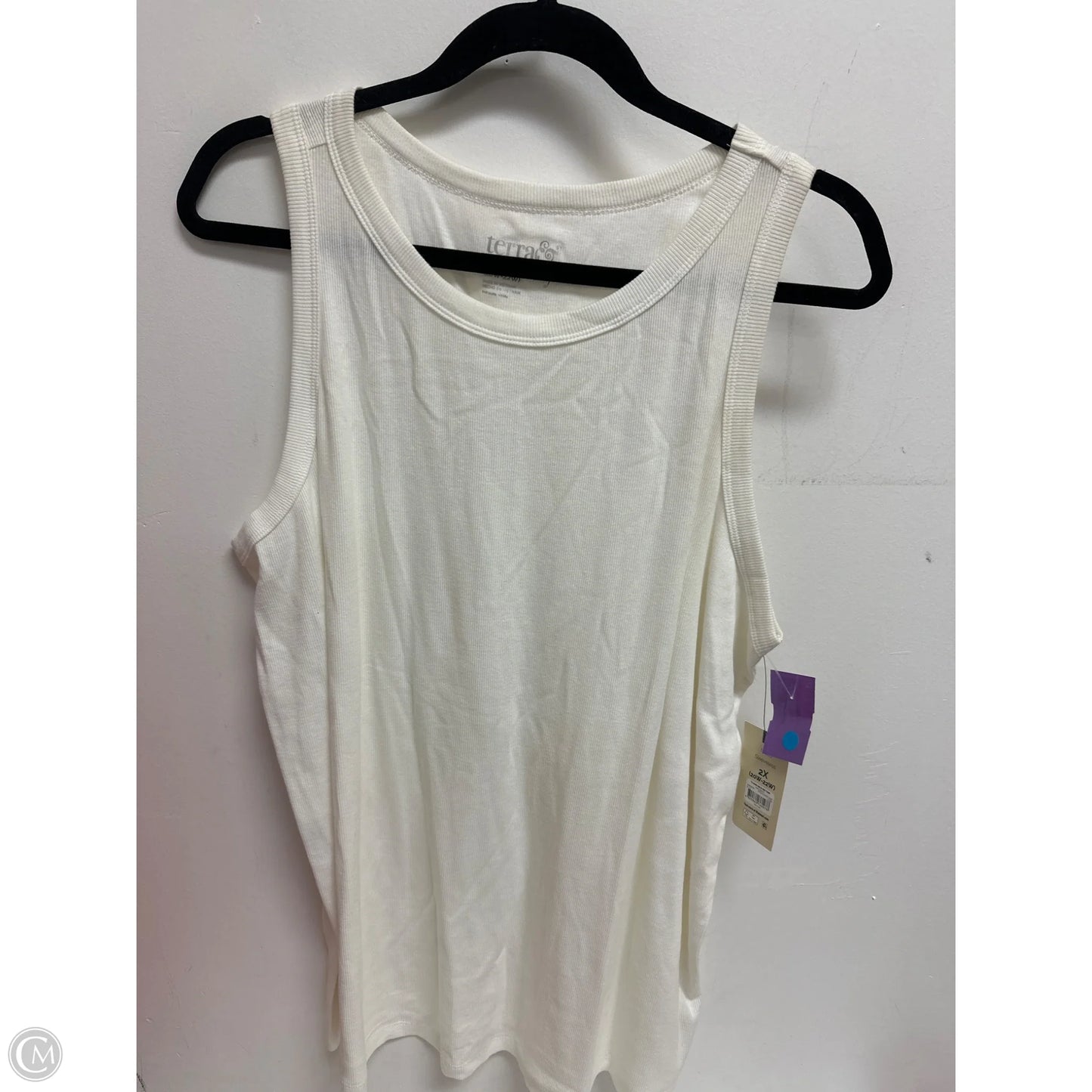 Tank Top By Terra & Sky In White, Size: 2x