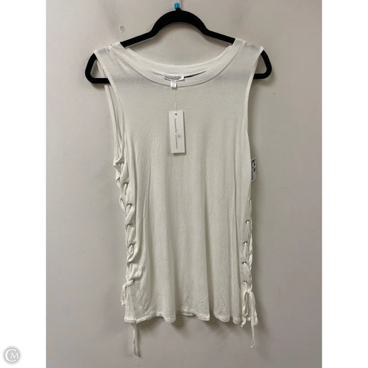 Top Sleeveless By Clothes Mentor In White, Size: L