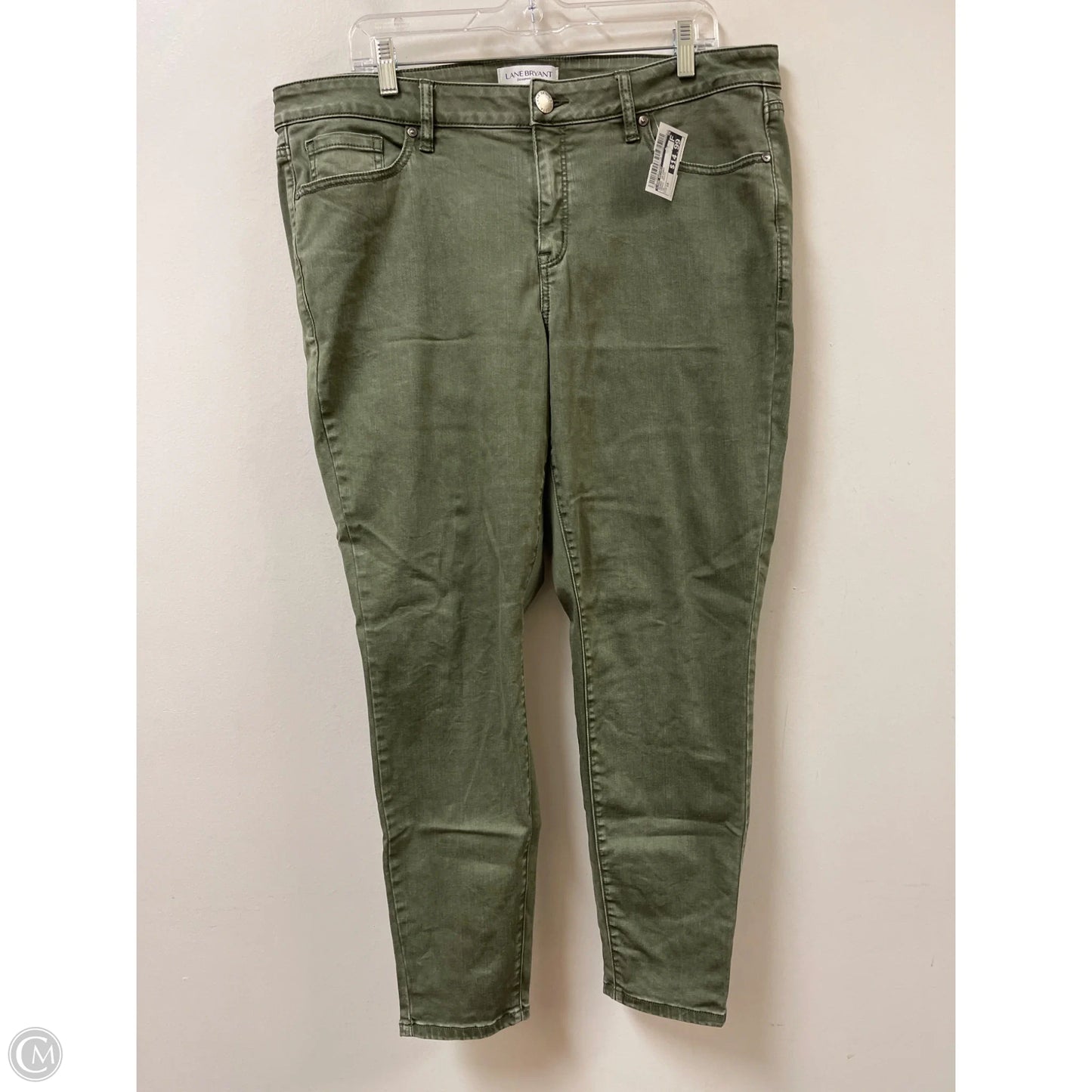 Jeans Skinny By Lane Bryant In Green Denim, Size: 18