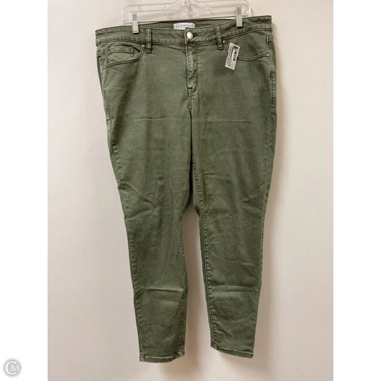 Jeans Skinny By Lane Bryant In Green Denim, Size: 18