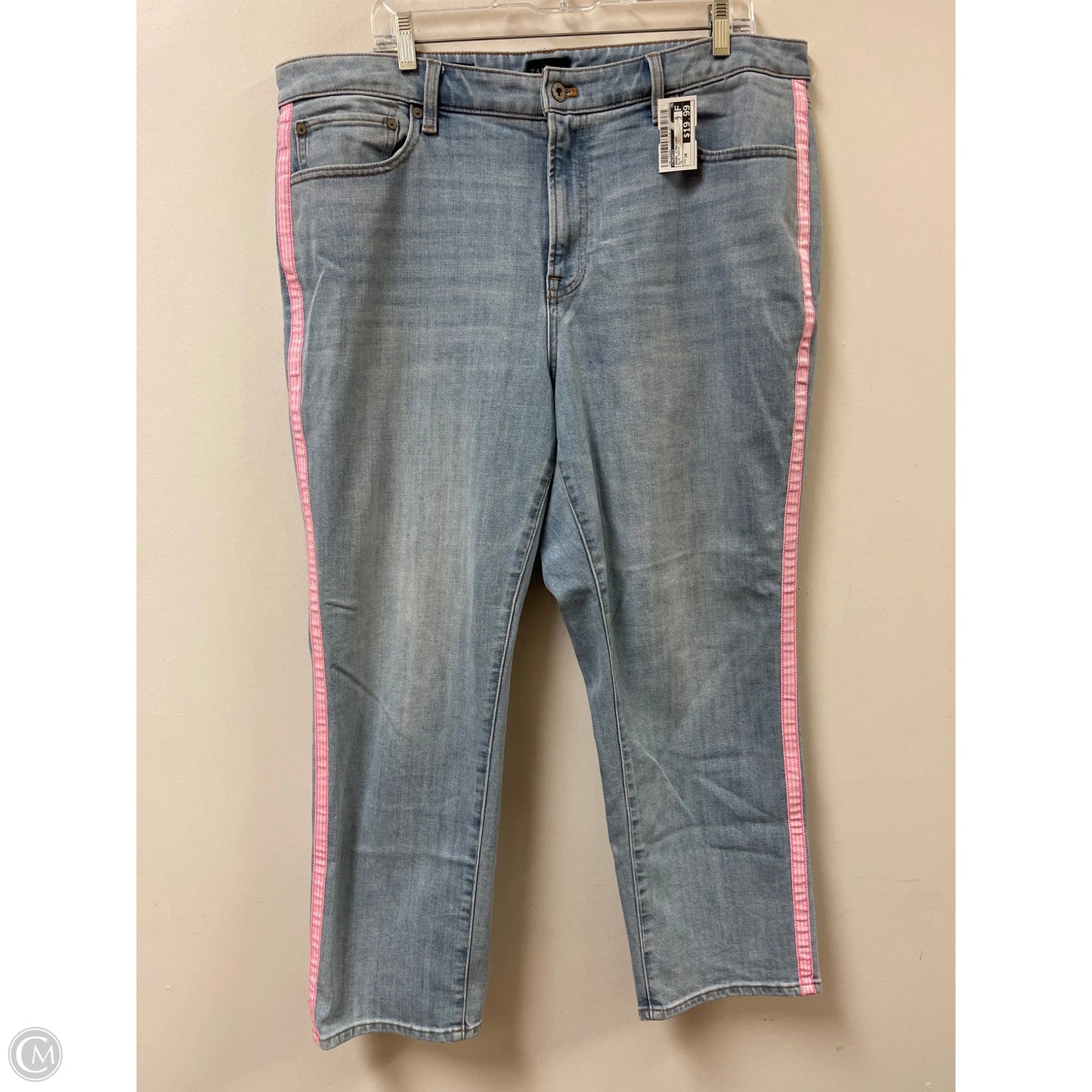 Jeans Straight By Talbots In Blue Denim, Size: 18