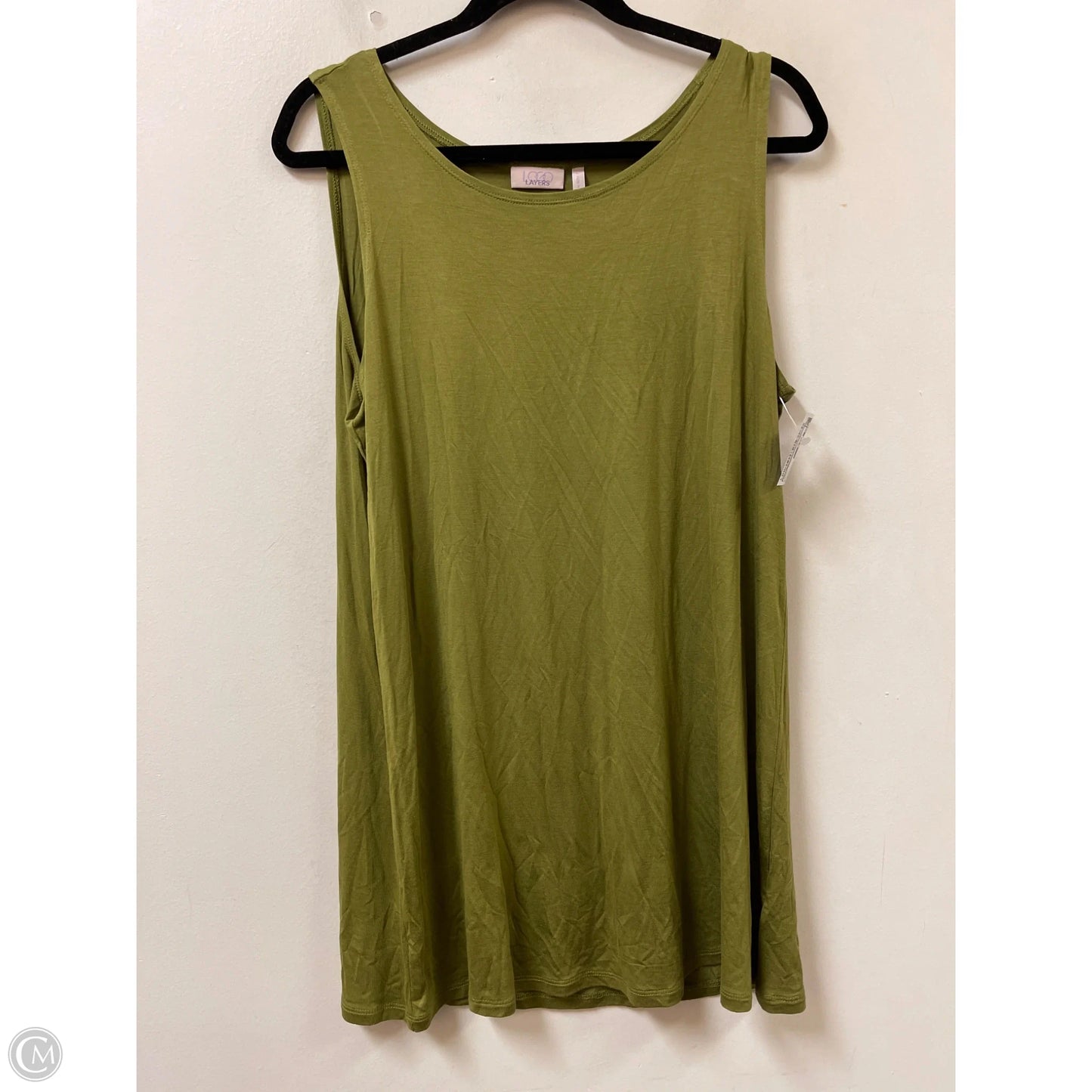 Tunic Sleeveless By Logo In Green, Size: L