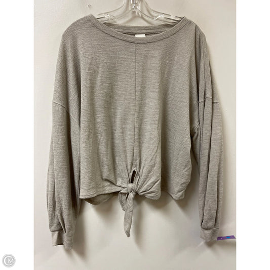 Top Long Sleeve By H&m In Cream, Size: L