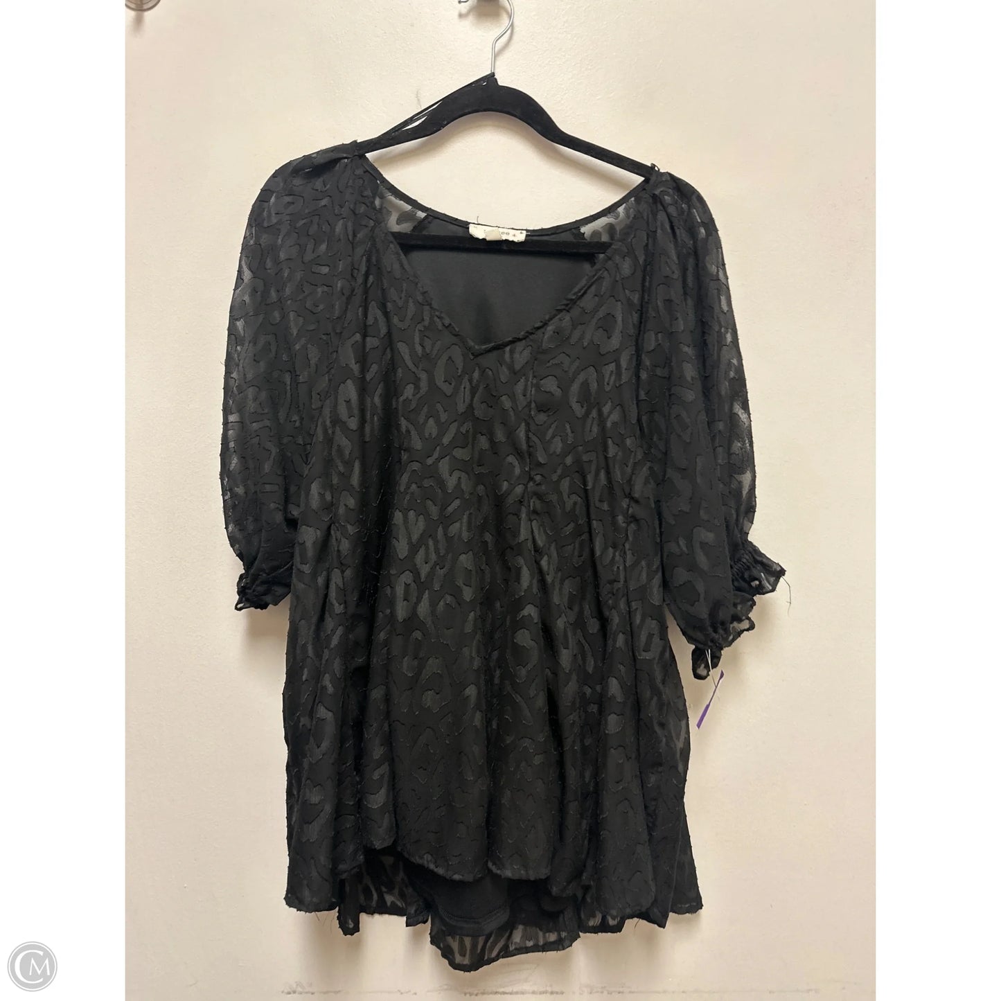 Top Short Sleeve By Umgee In Black, Size: Xl