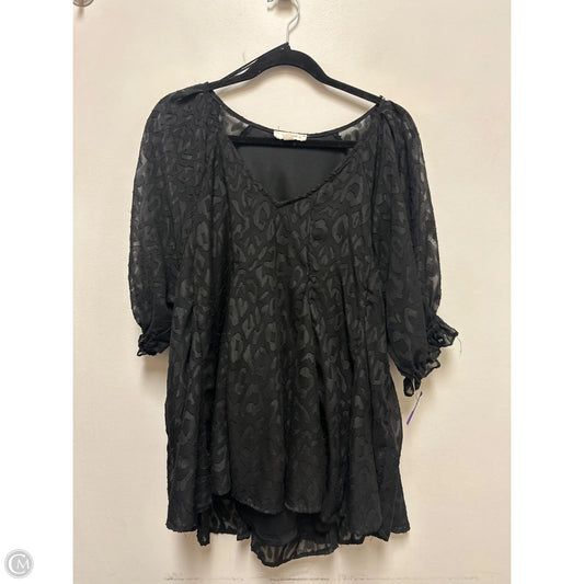 Top Short Sleeve By Umgee In Black, Size: Xl