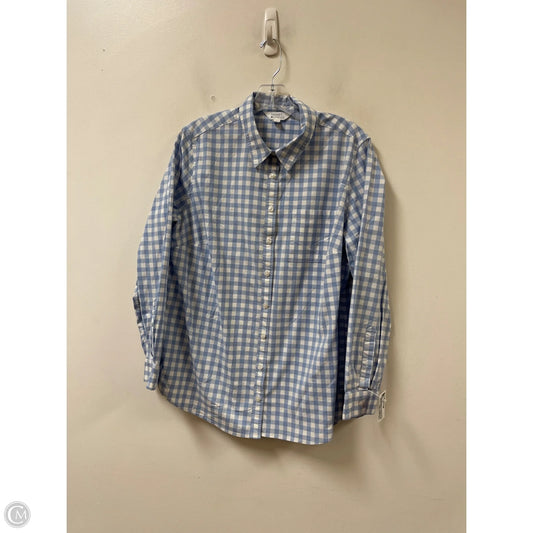 Blouse Long Sleeve By Market & Spruce In Blue & White, Size: 1x