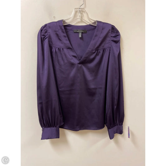 Top Long Sleeve By White House Black Market In Purple, Size: Xs