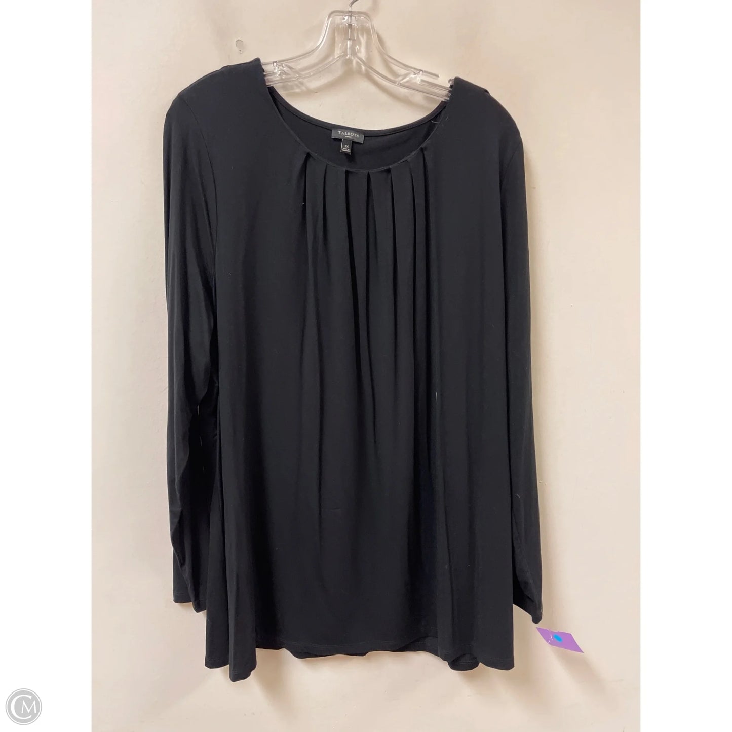 Top Long Sleeve By Talbots In Black, Size: 2x