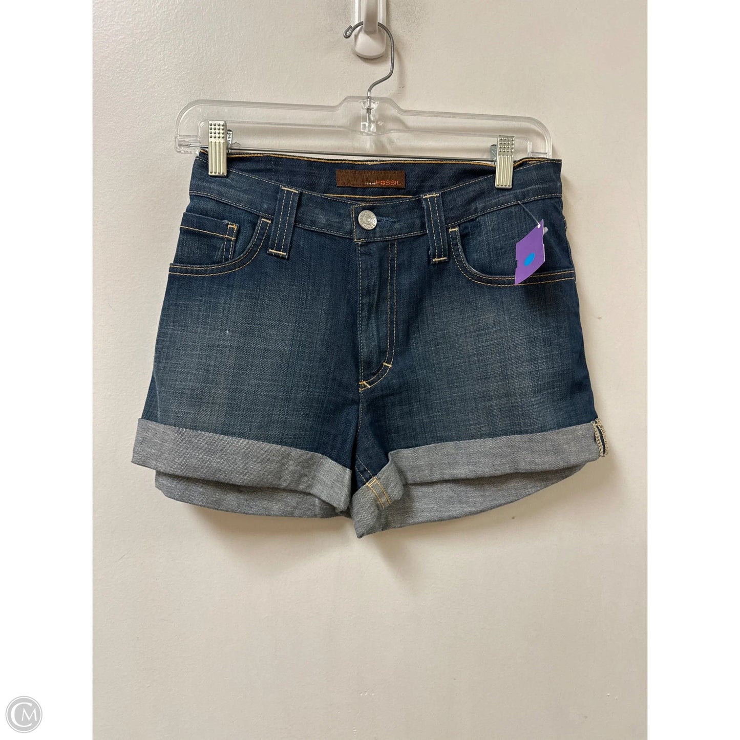 Shorts By Fossil In Blue Denim, Size: 6