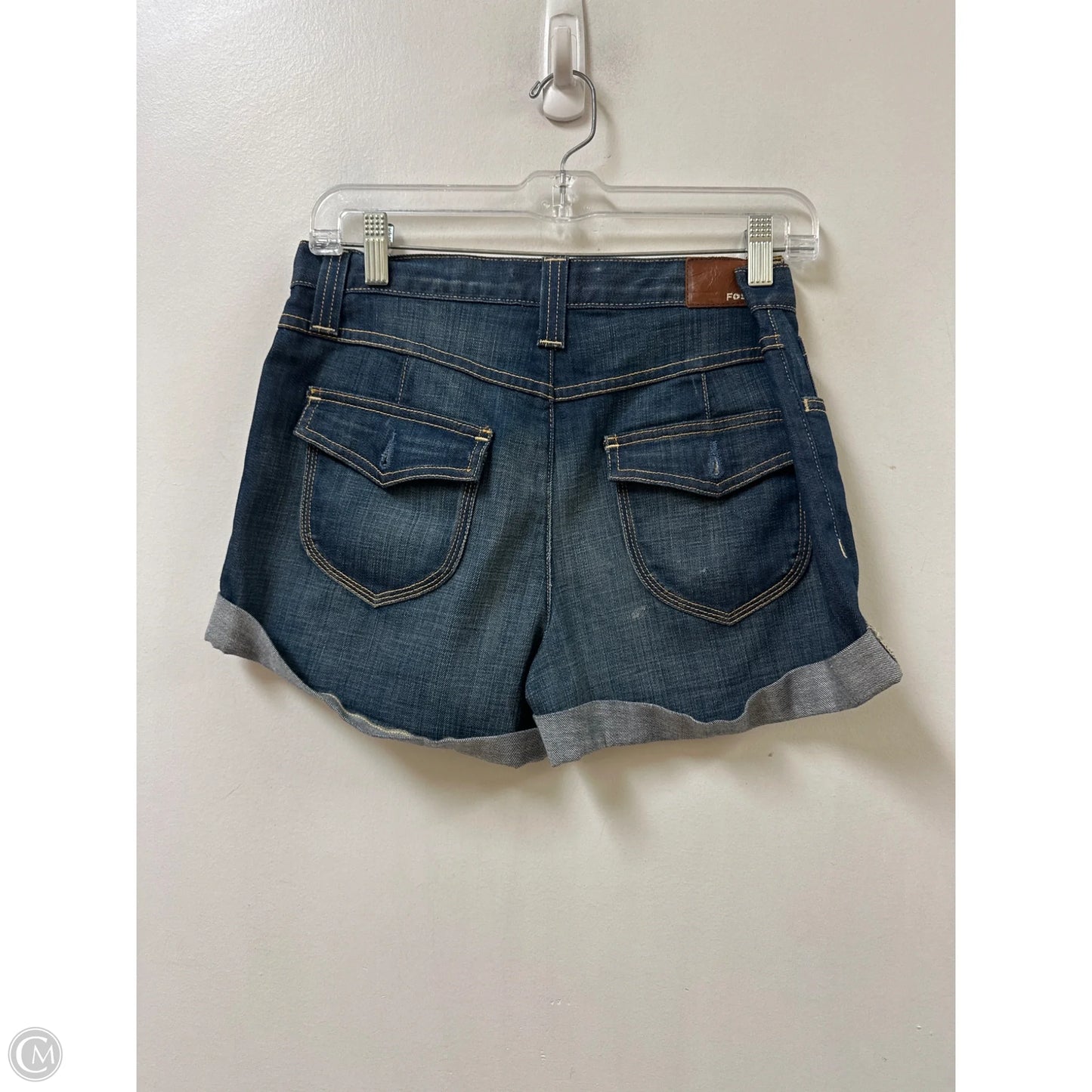 Shorts By Fossil In Blue Denim, Size: 6
