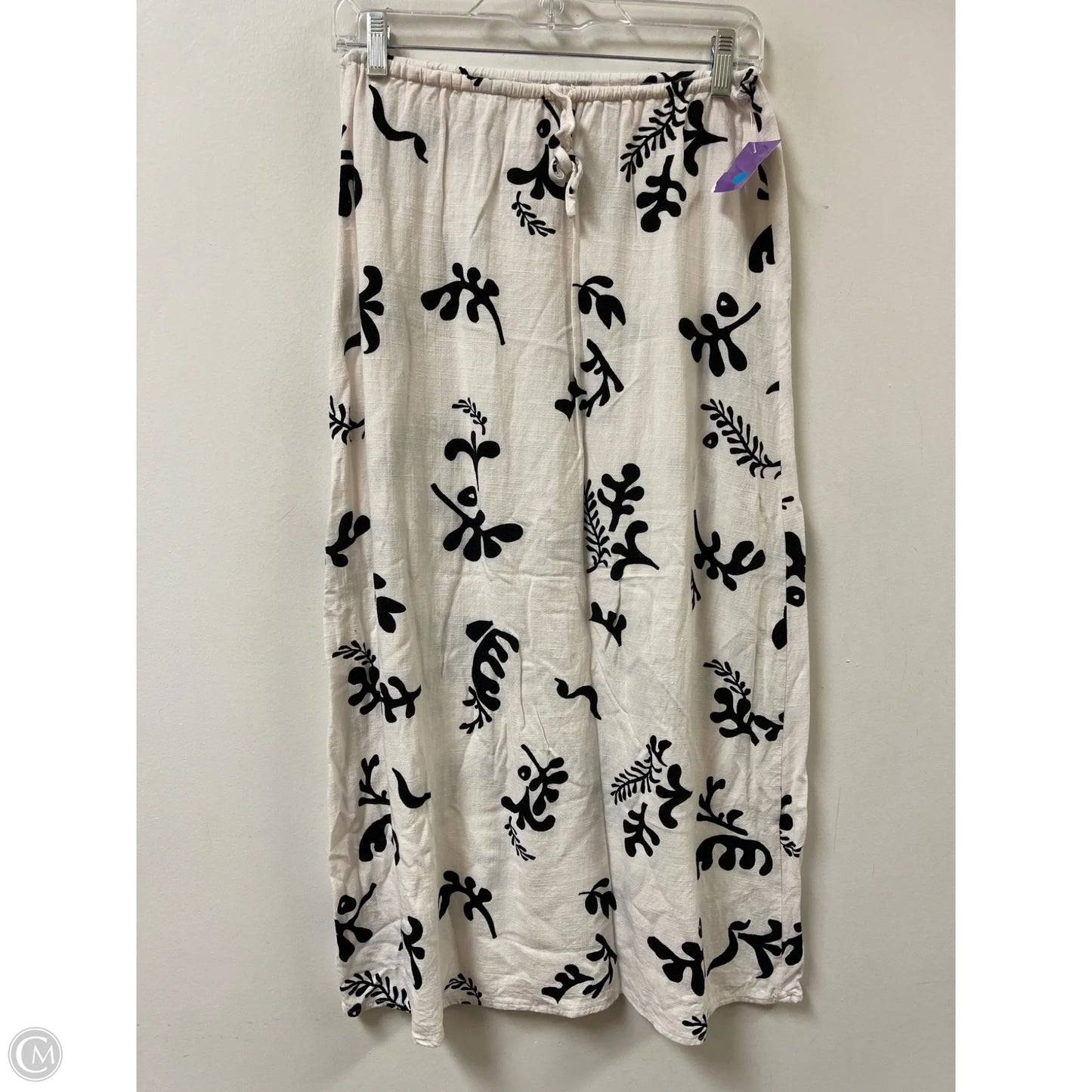 Skirt Midi By Clothes Mentor In Black & White, Size: 4