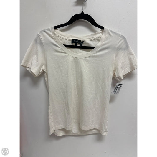 Top Short Sleeve By Theory In White, Size: S