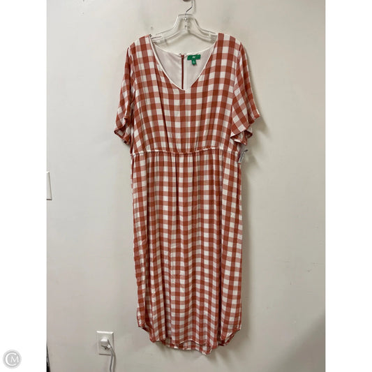 Dress Casual Maxi By Dip In Orange & White, Size: Xl